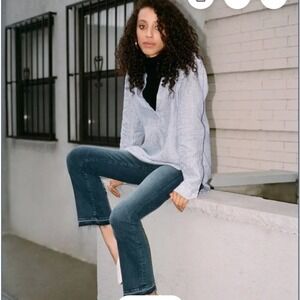 AYR The Superba High Rise Straight Ankle Jeans Size 31 boho layered minimalist